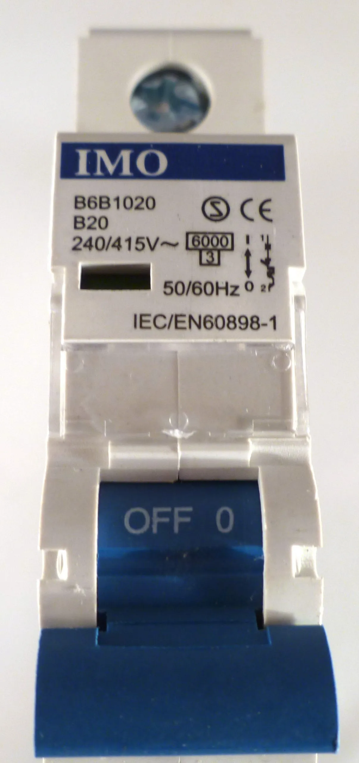 IMO B6B1020 Circuit Breaker MCB B Curve 6KA 1Pole 20A EB4F2-3 - Image 4