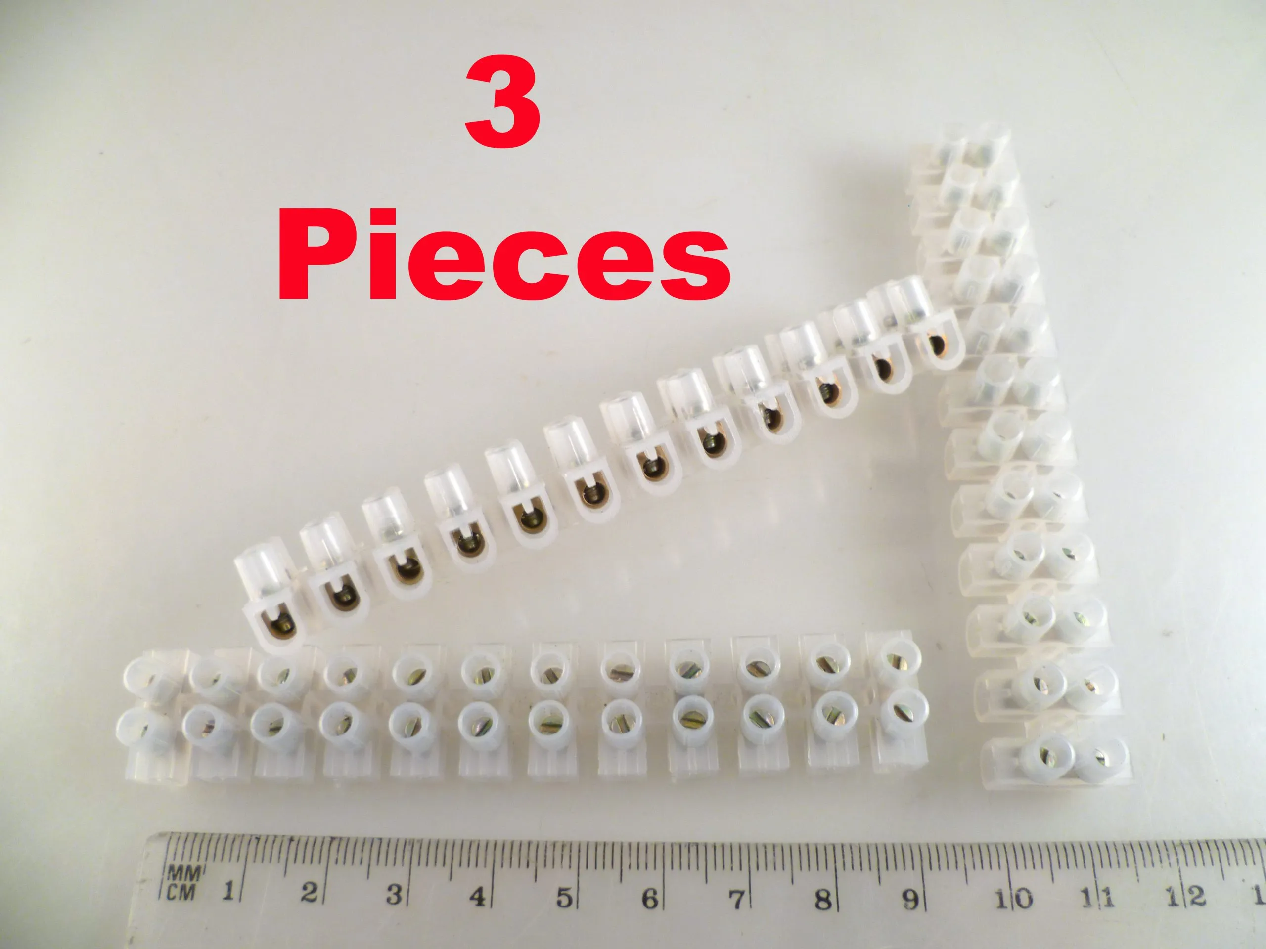 Terminal Blocks 3 Amp up to 380V 12 Screw Terminals 3 Pieces OM0450