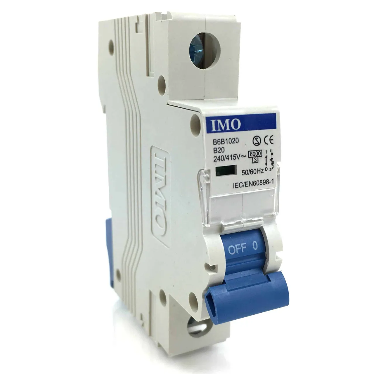 IMO B6B1020 Circuit Breaker MCB B Curve 6KA 1Pole 20A EB4F2-3